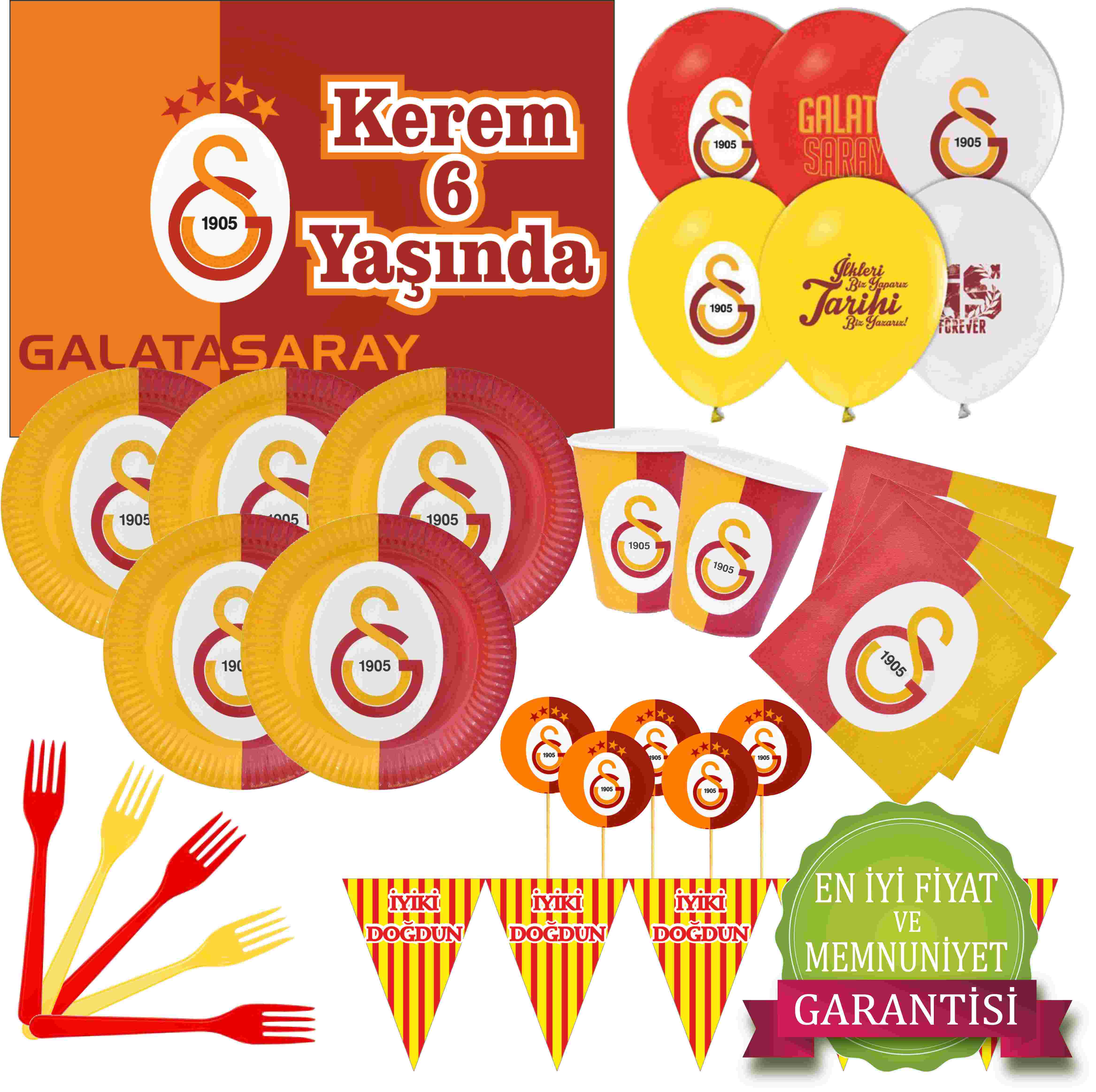24 Kişilik Galatasaray Doğum Günü Seti, Galatasaray Parti Seti