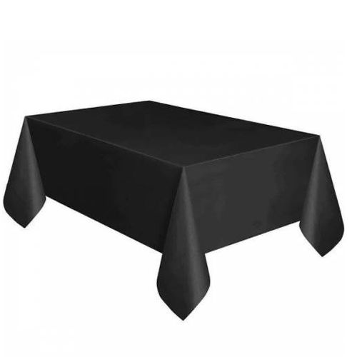 Siyah Masa Örtüsü Plastik 135x270 cm, fiyatı