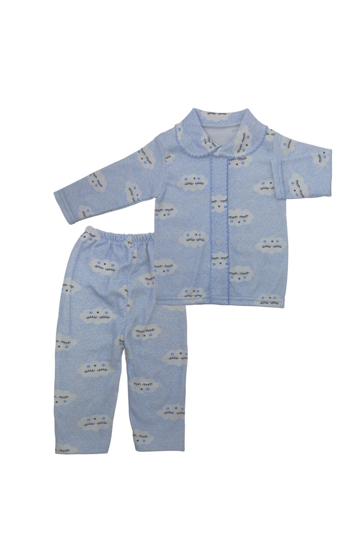 Mavi Bulutlu 2 Li Bebek Pijama K3297