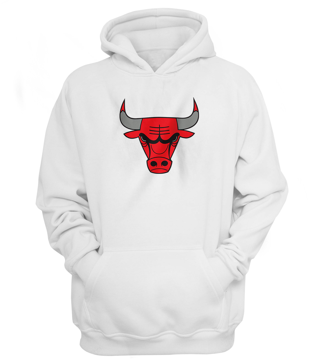 Chicago Bulls Hoodie (HD-wht-46-NBA-CHİ-LOGO)