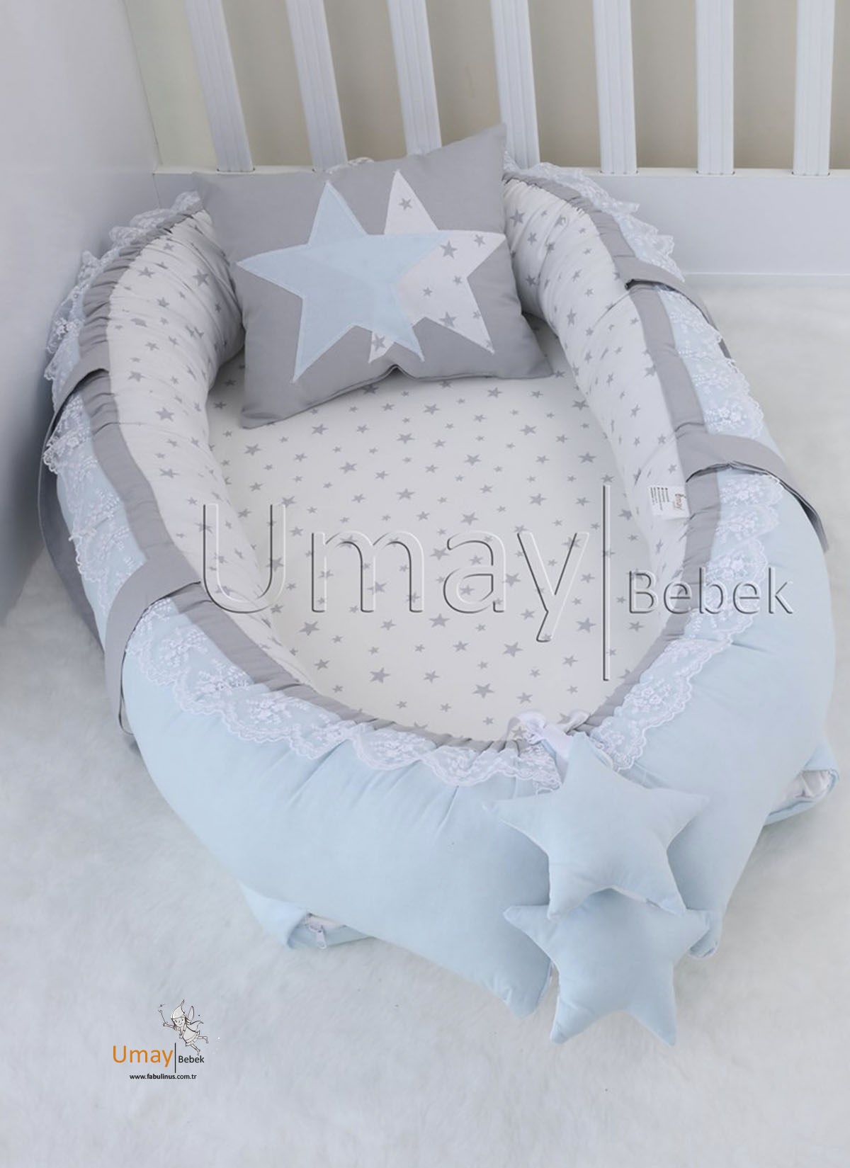 Babynest Bebek Yatağı Saded Mavi (0-2 yaş)