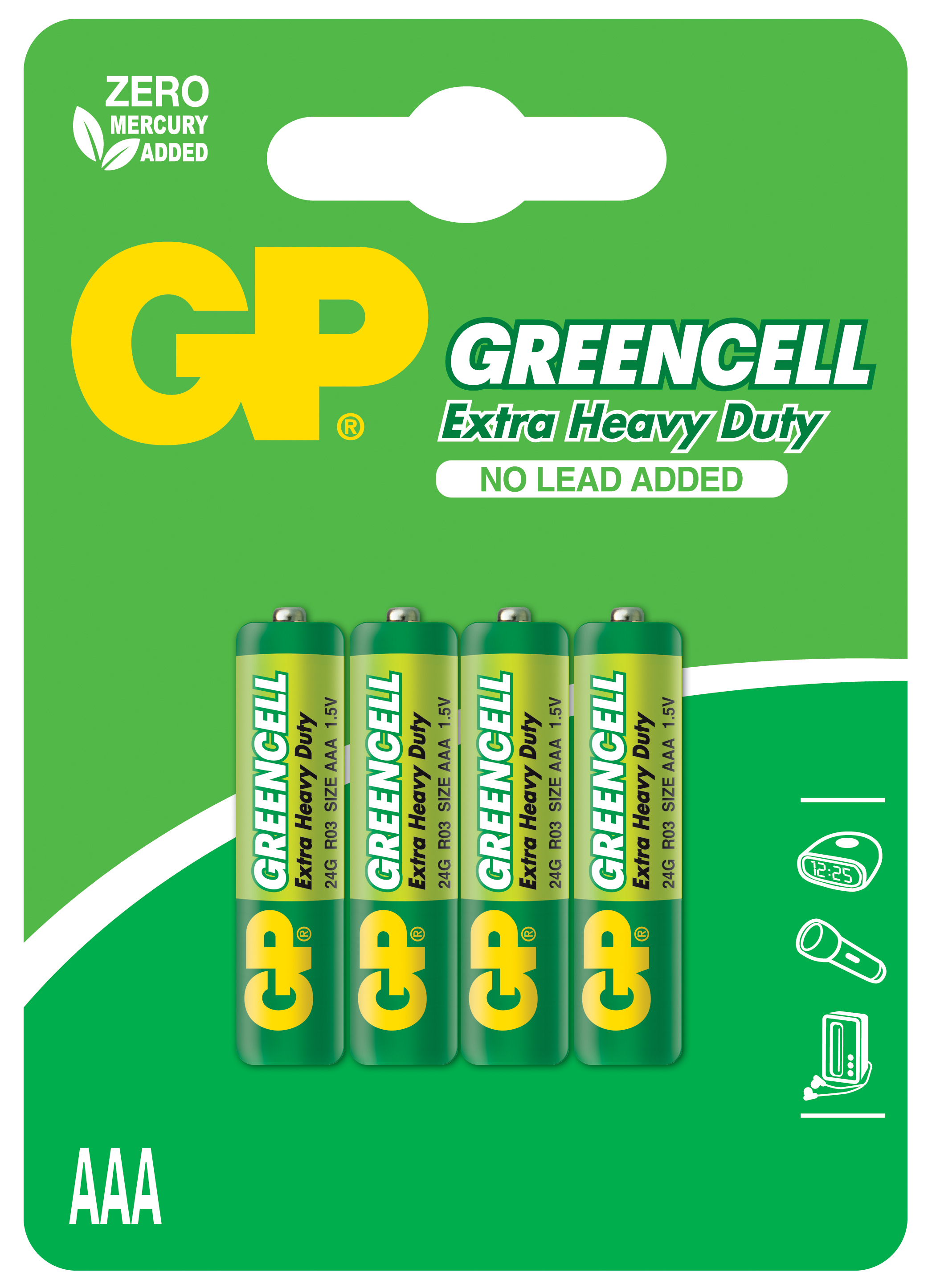 GP Greencell GP24G-UE4 Çinko Karbon AAA İnce Kalem Pil 4'lü