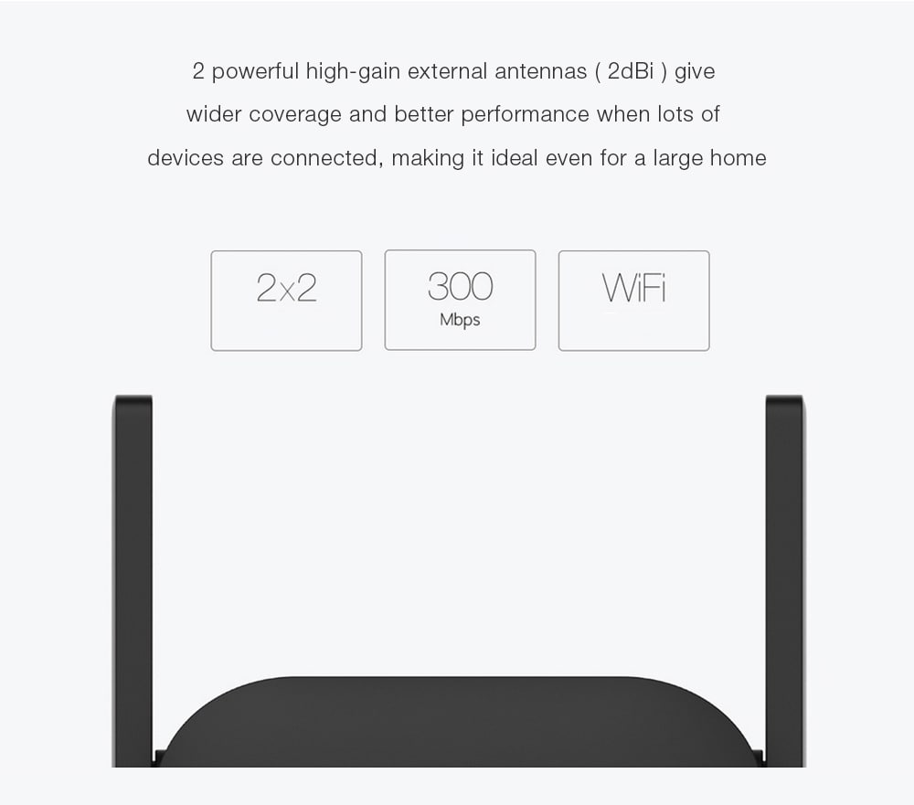 2 Antenli Orijinal Xiaomi Pro 300M 2.4G WiFi Amplifikatör