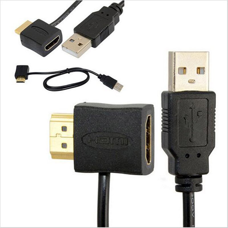 HDMI Erkek / Dişi  Adaptör + USB Power - 50 cm