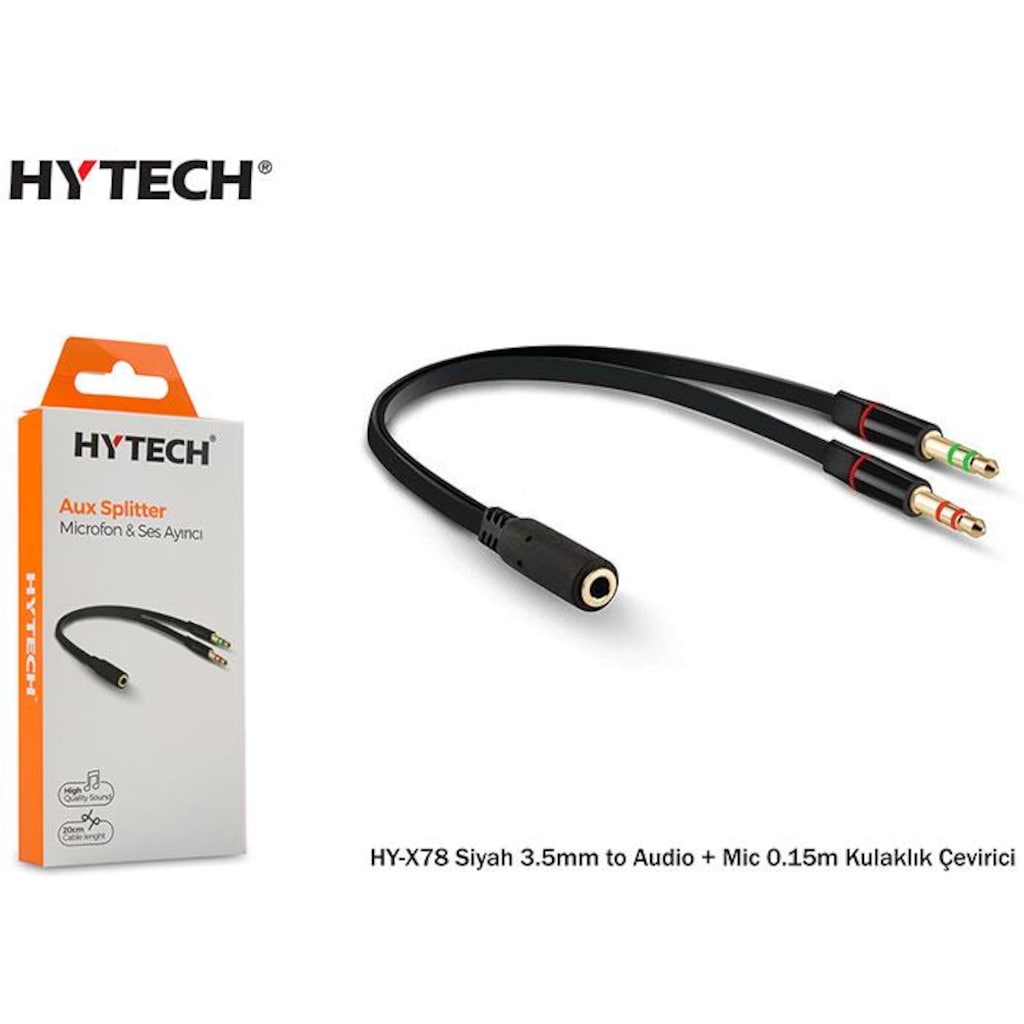 Hytech Kulaklık Mikrofon Ayırıcı Aparat 3.5Mm Mikrofon Ses Ayırıc (380997430)