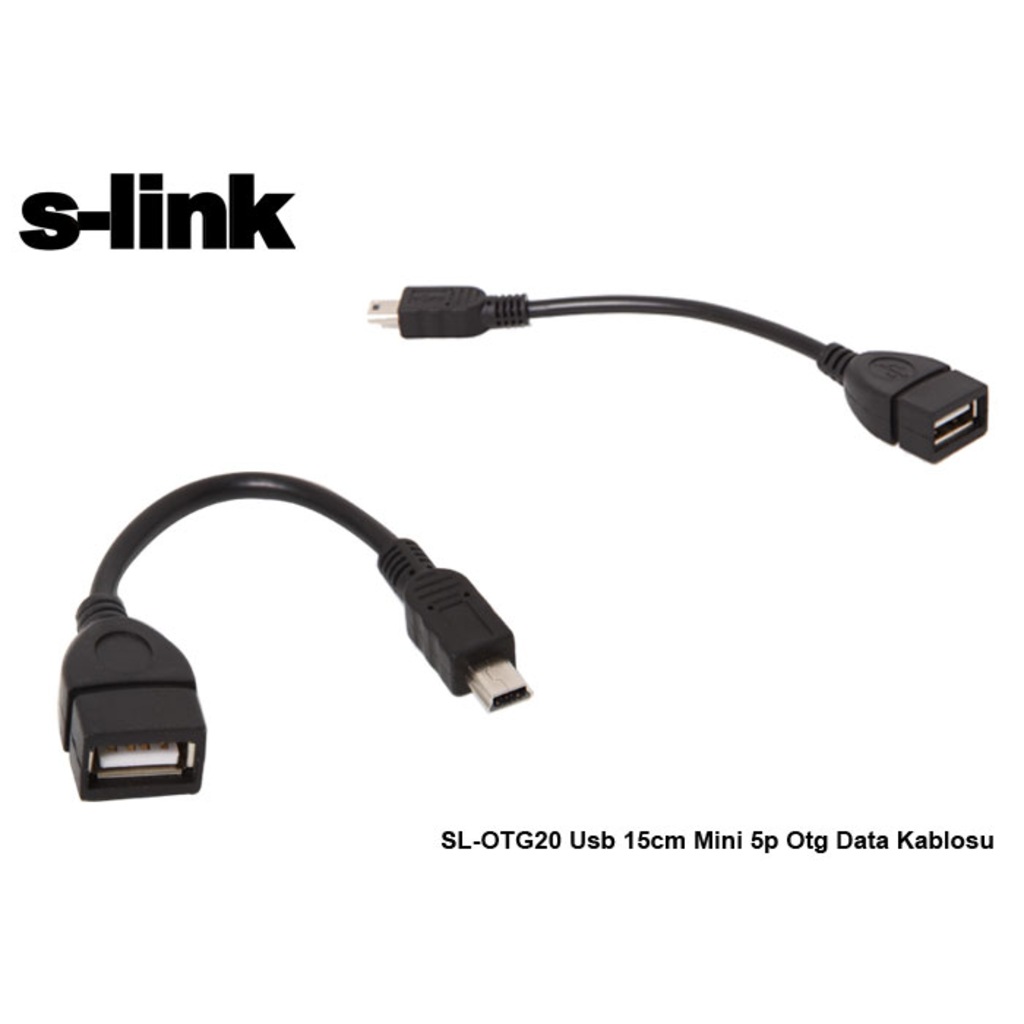 S-Link Sl-Otg20 Usb 15Cm Mini 5P Otg Data Kablosu (239886309)