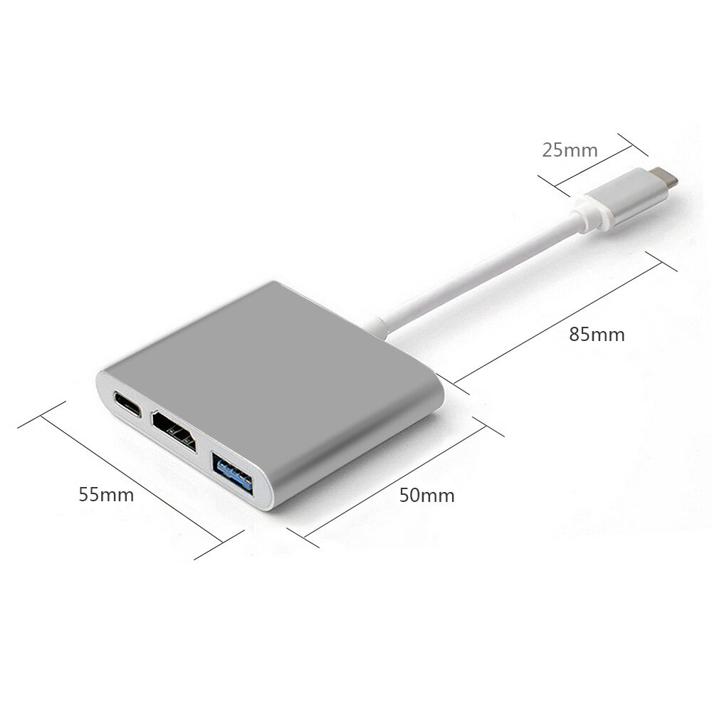 Type-C To Hdmi 4K Usb 3.0 Dönüştürücü Adaptör Macbook Macbook Pro ...