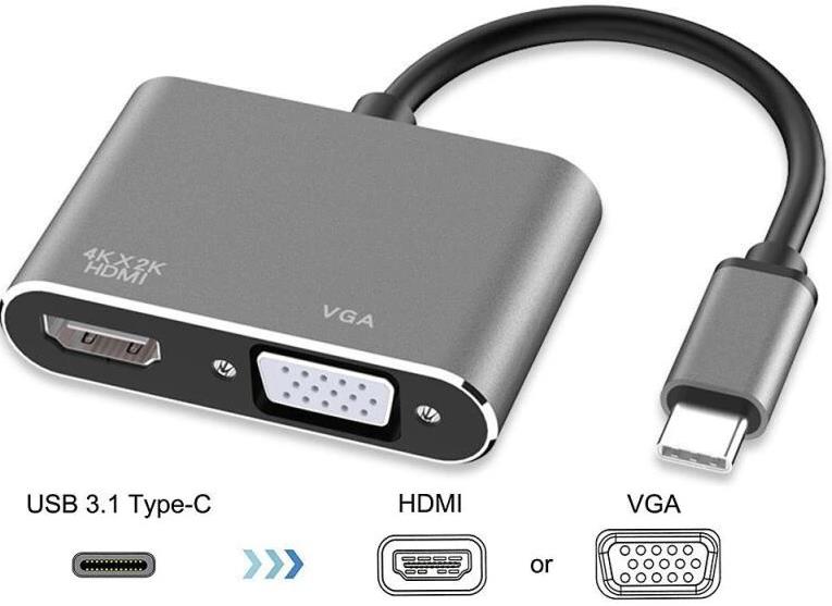 USB Type C 3.1 to Hdmi Vga 4K Type-C To HDMI Çevirici Adaptör
