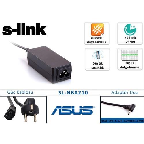 Necipbilgisayarltd S-Link Sl-Nba210 45W 19V 2.37A 3.0 MM/1.1 MM Asus Ultrabook Standar