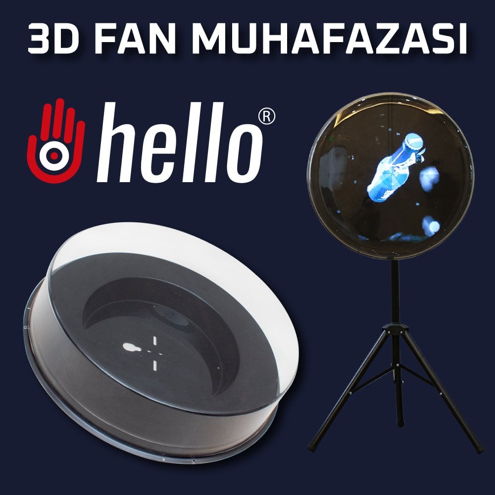 Hello 3D Hologram Fan Muhafazası İçerik