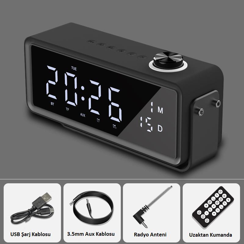 K5 Dijital Masa Saati Bluetooth Fm Radyo Uzaktan Kumanda Fiyatlari Ve Ozellikleri