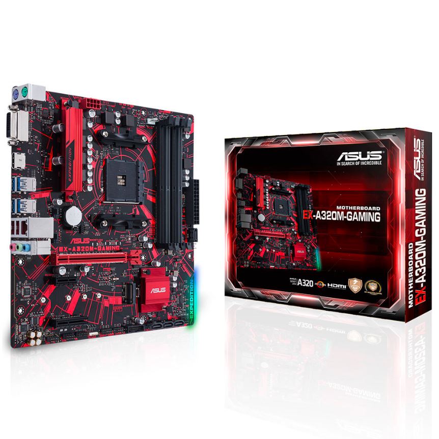 Asus EX-A320M-GAMING AMD A320 3200 MHz (OC) DDR4 Soket AM4 mATX Anakart