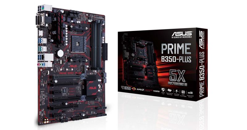 ASUS Prime B350-PLUS AMD B350, Ryzen AM4 Socket 3200Mhz OC