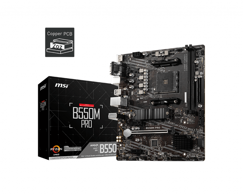 MSI B550M Pro AMD 4600 MHz (OC) DDR4 Soket AM4 mATX Anakart