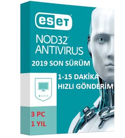 Eset NOD32 Antivirüs 2019 TR EDİTİON 3 Kullanıcı 1 Yıl