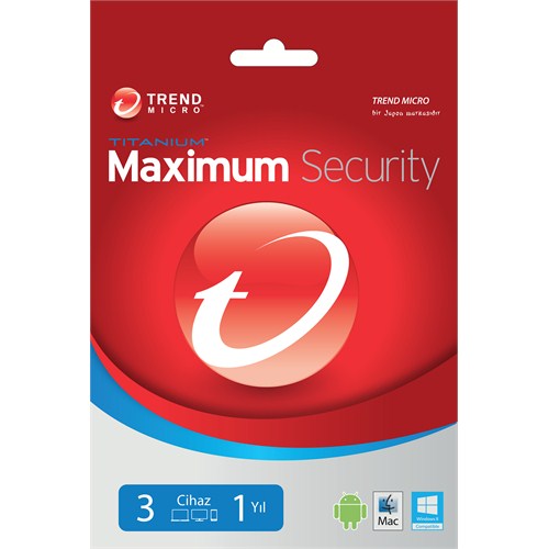 Trend Micro Maximum Security 3 Kullanıcı 1 Yıl
