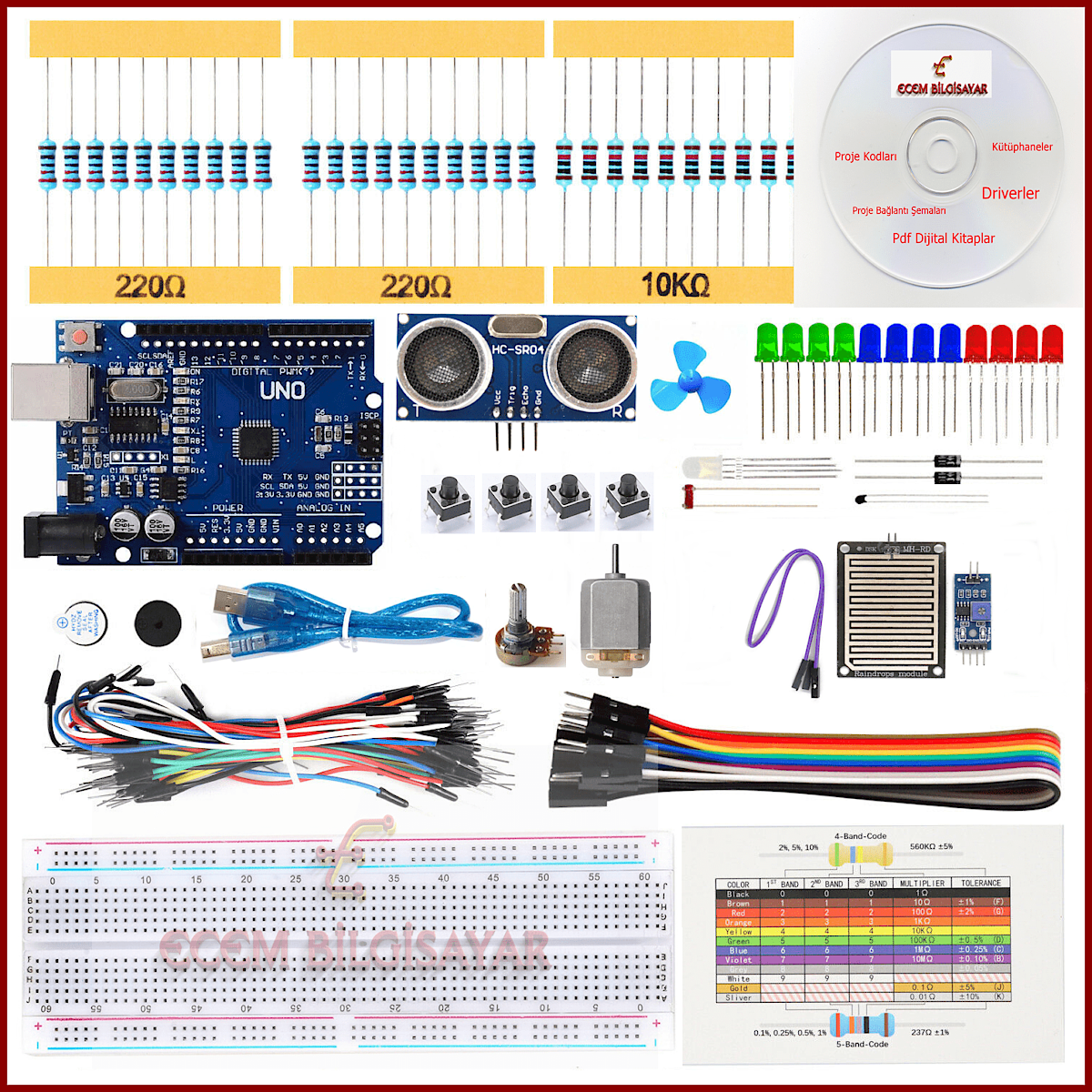 Arduino Seti Arduino Başlangıç Seti Maxi 20 Parça 122 Adet Fiyatı ile Özellikleri ...