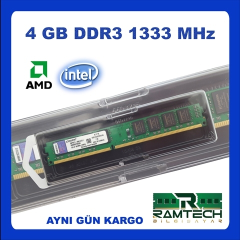 G41 - H55  DAHİL TÜM ANAKARTLAR İÇİN 4GB DDR3 1333MHz RAM