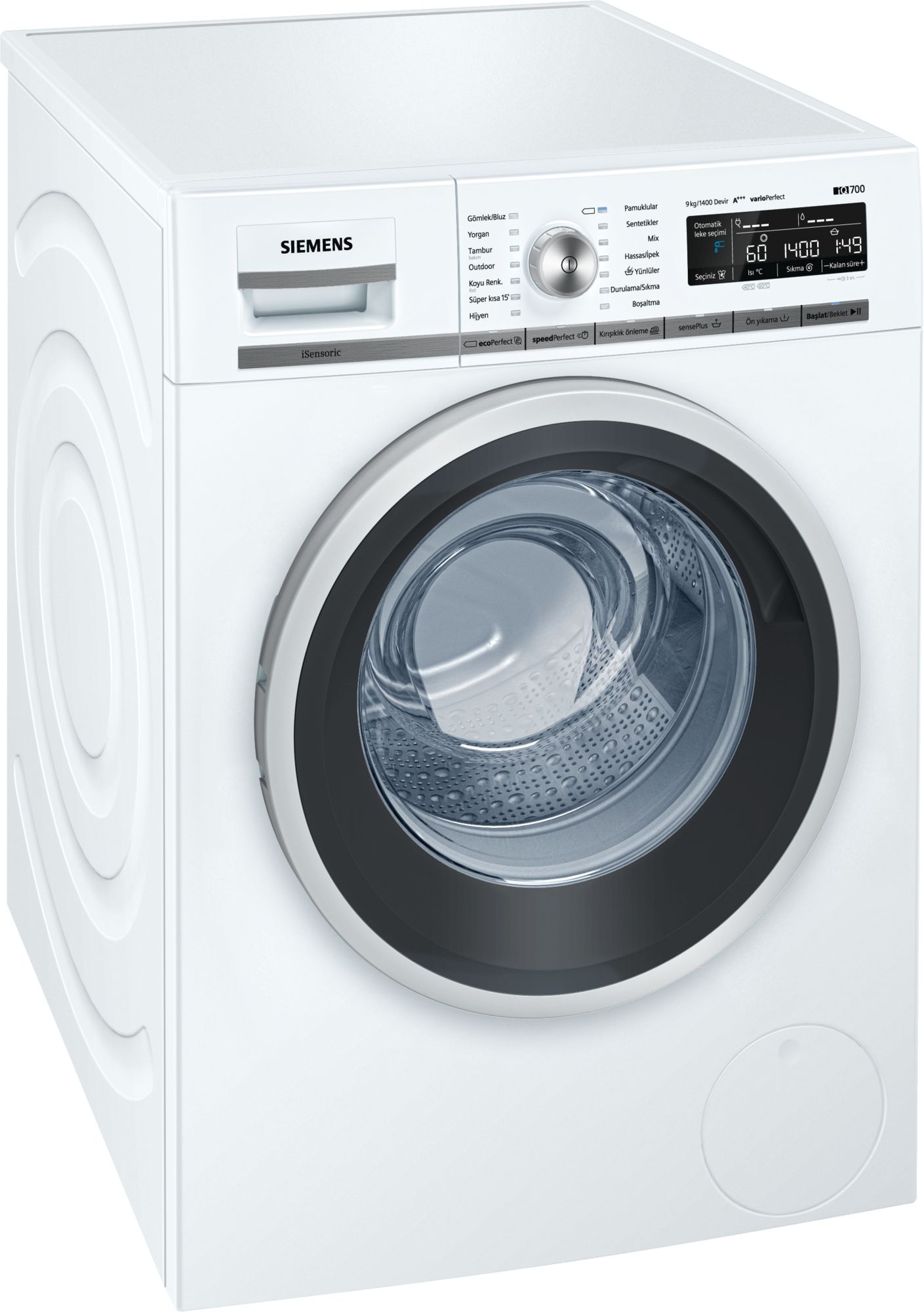 Siemens WM14W560TR iQ700 A+++ 1400 Devir 9 KG Çamaşır Makinesi Beyaz
