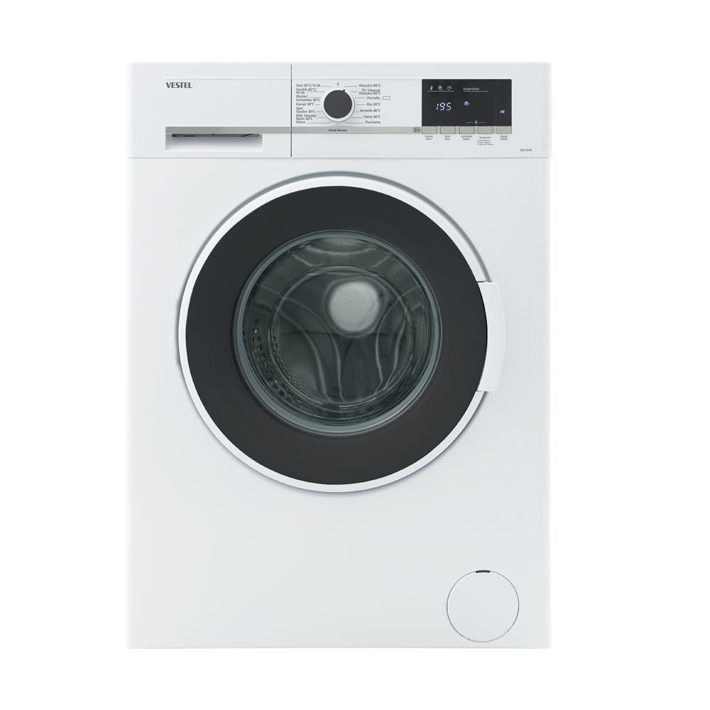 Vestel CM 7610 A+++ 1000 Devir 7 KG Çamaşır Makinesi Beyaz