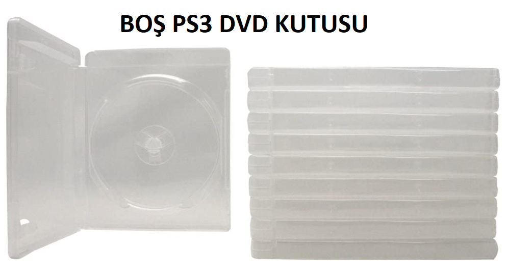 BOŞ PS3 DVD KUTU YÜKSEK KALİTE ŞEFFAF (10 AD)  14 MM