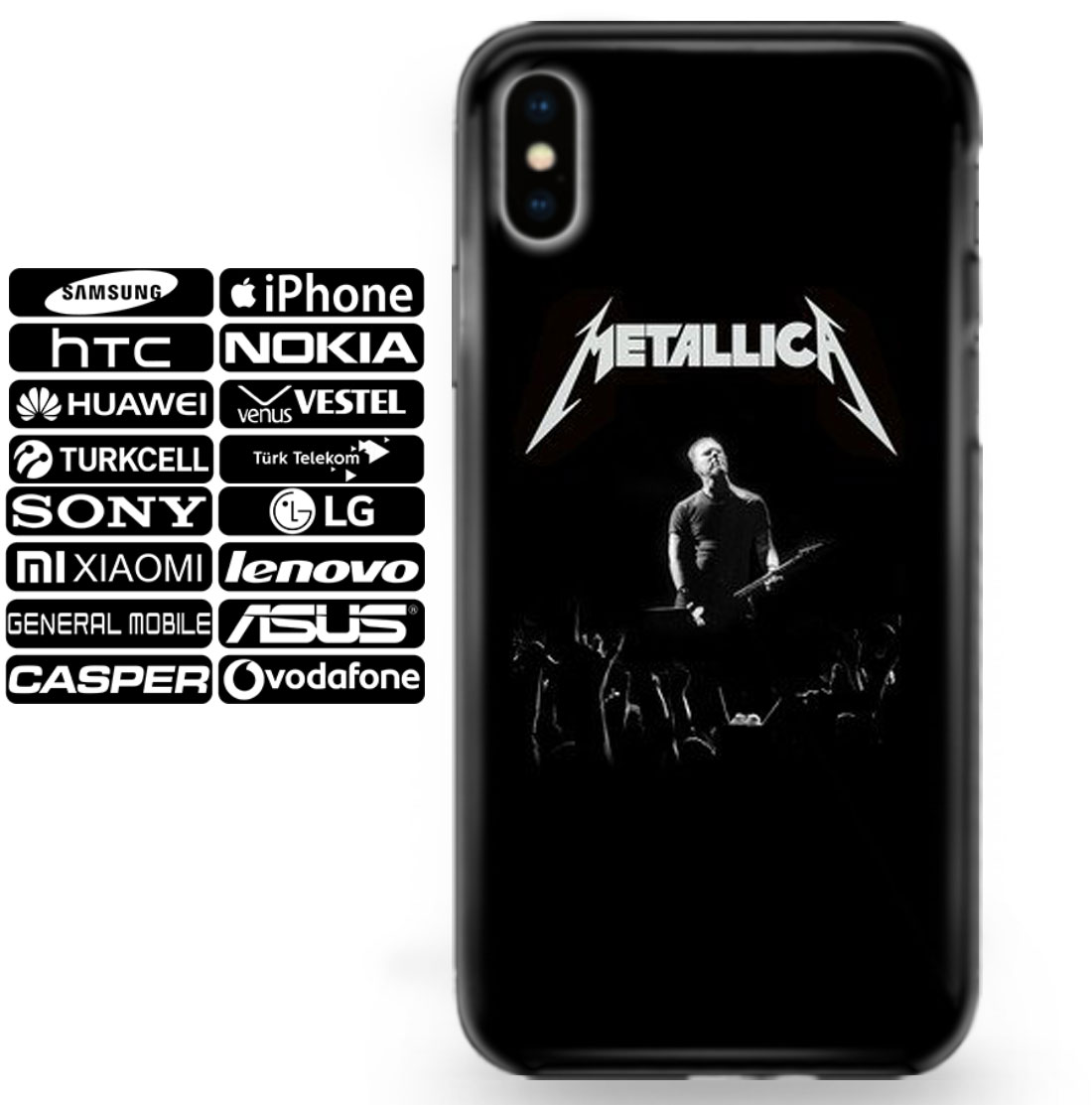 Her Telefona Uygun Metallica Telefon Kılıfı Yapılır
