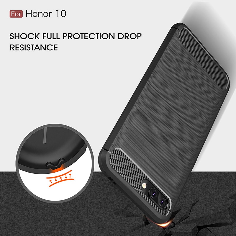 carbon fiber silicone case honor 10 (5)