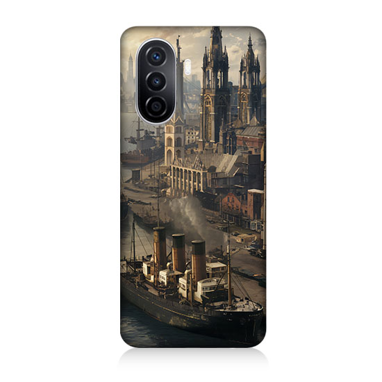 Huawei Nova Y70 Uyumlu Liman Şehri  Kapak Kılıf 