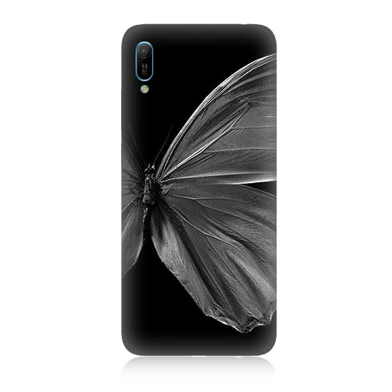 Huawei Y6 2019 Siyah Kelebek  Kapak Kılıf 