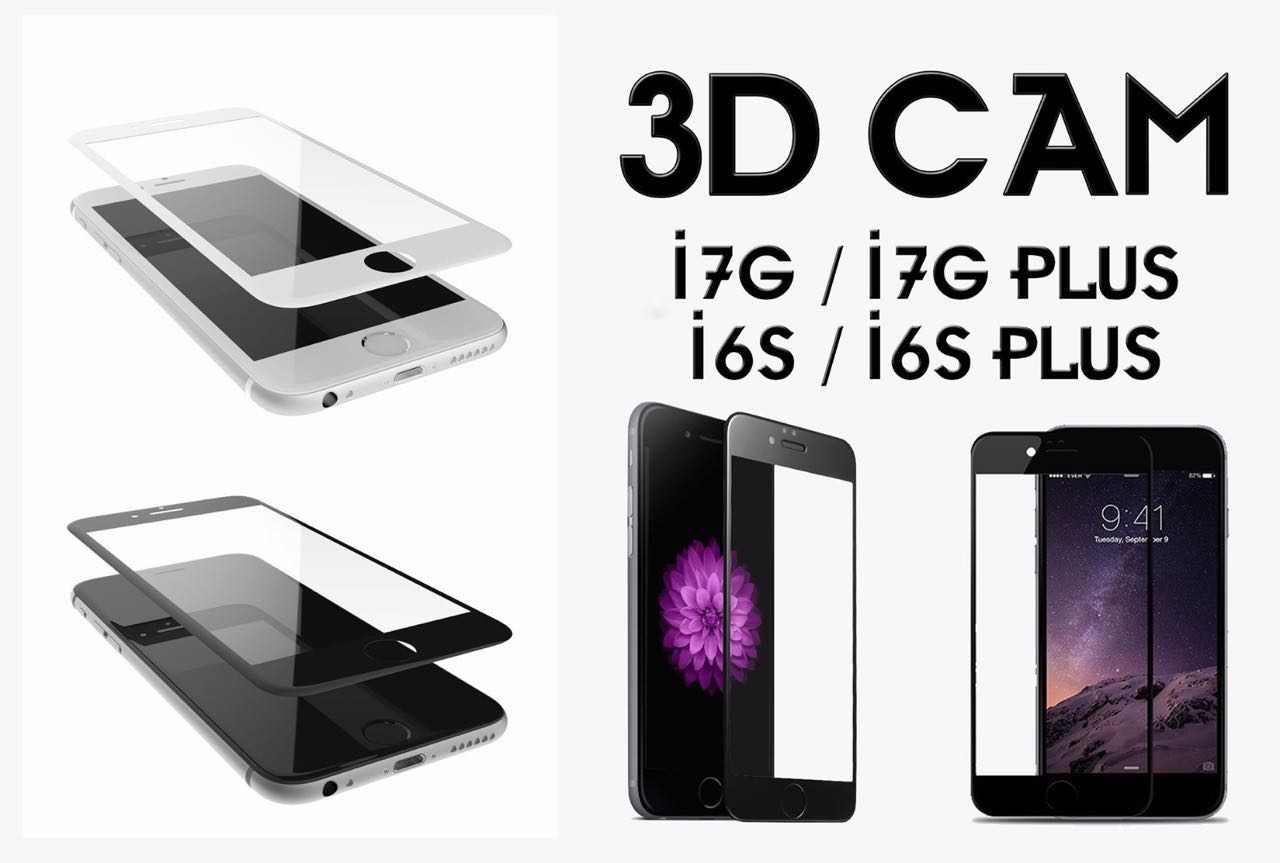 İphone 6S PLUS Cam Komple Kaplayan 3 D Curved HD Full Kavisli
