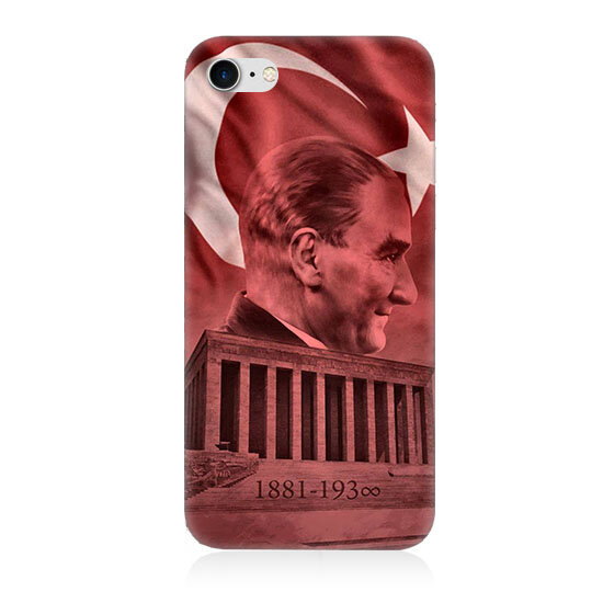 iPhone 7 Bayrak Ve Atatürk  Kapak Kılıf 
