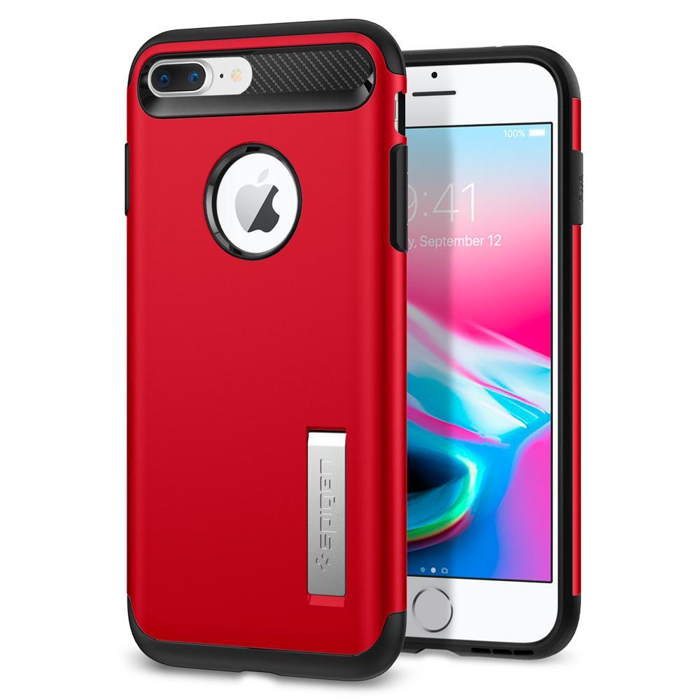iPhone 7 Plus / 8 Plus Kılıf, Spigen Slim Armor - Crimson Red