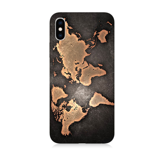 iPhone X Xs Dünya Haritası  Kapak Kılıf 