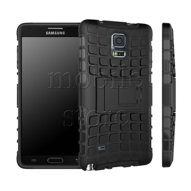 MStore Galaxy Note 4 Kılıf Impact Hybrid Case Darbe Koruma - Siya