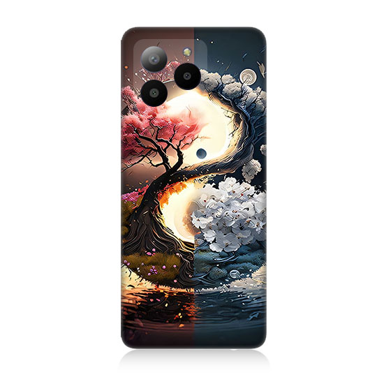 Omix X7 Uyumlu Yin Yang Ağaç  Kapak Kılıf 