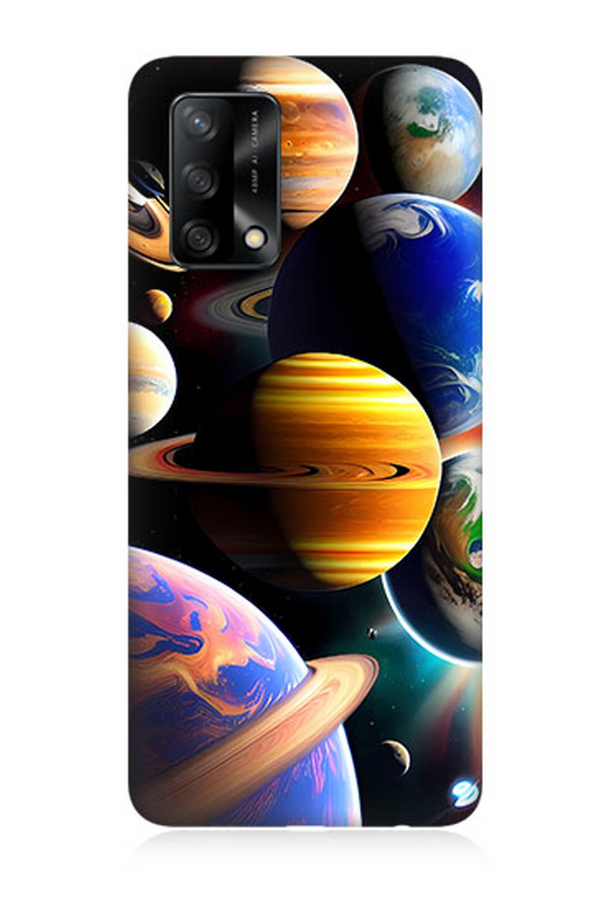 Oppo A74 Uyumlu Uzaydaki Gezegenler  Kapak Kılıf 