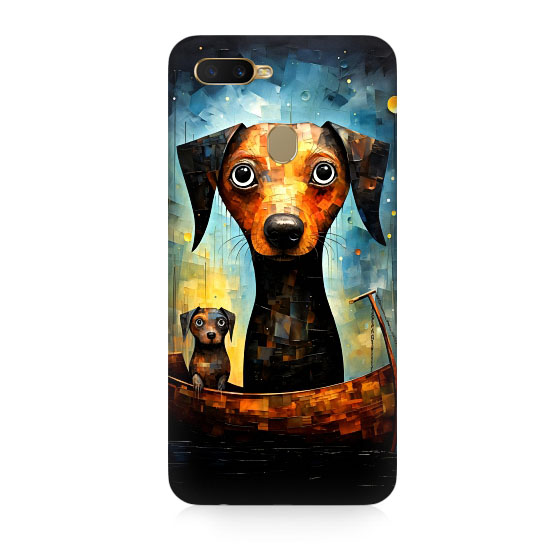 Oppo AX7 Uyumlu Köpek Ve Sandal  Kapak Kılıf 