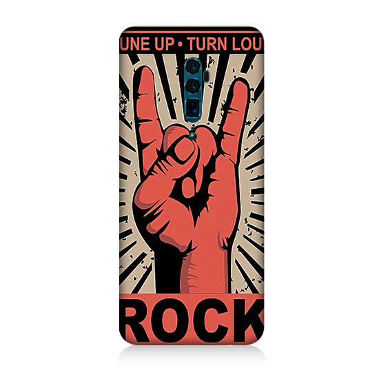 Oppo Reno 10X Zoom Uyumlu Rock Müzik  Kapak Kılıf 