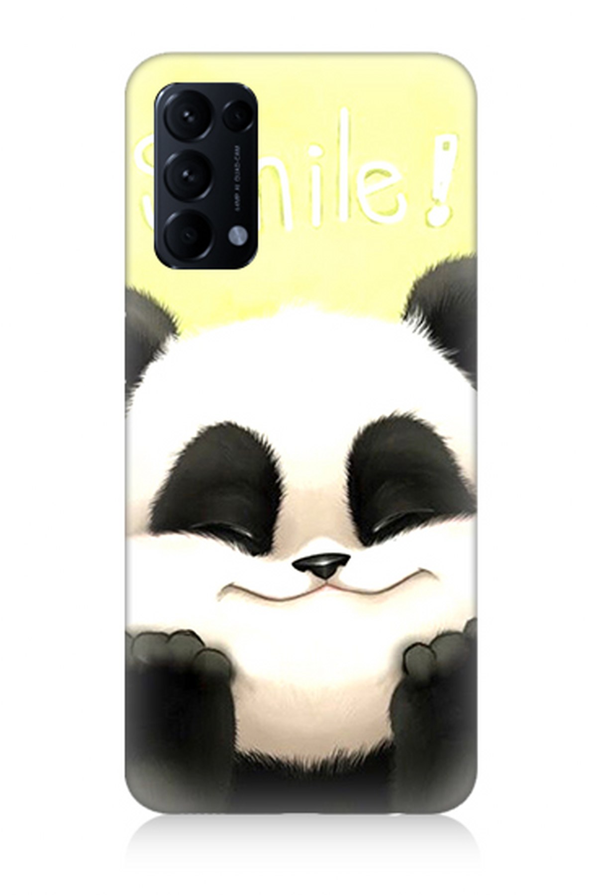 Oppo Reno 5 Pro Uyumlu Gülen Panda  Kapak Kılıf 