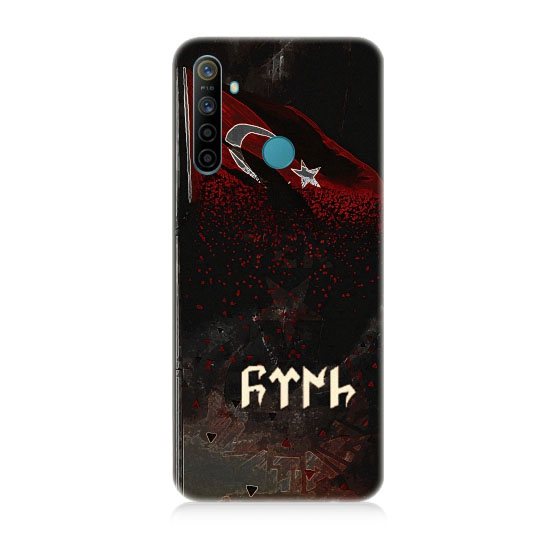 Realme 5i Uyumlu Bayrak Ve Türk  Kapak Kılıf 