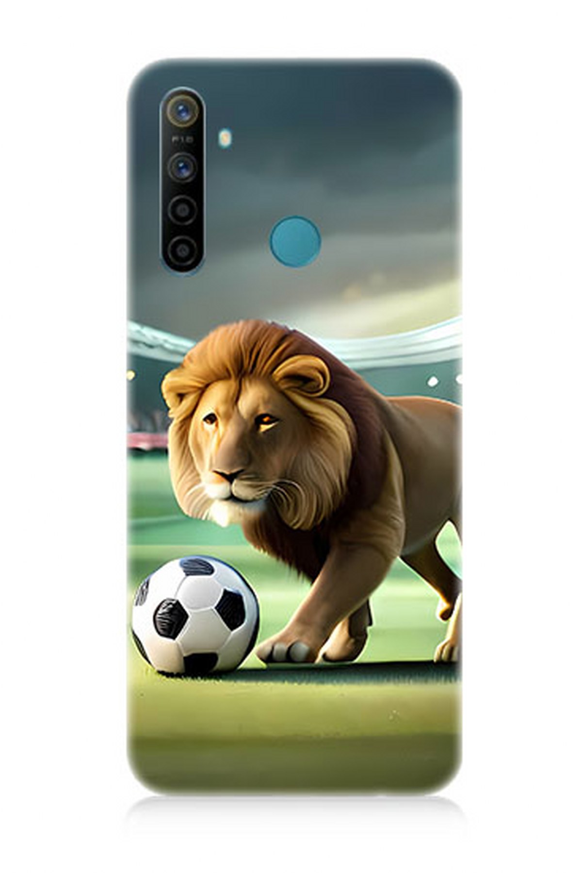 Realme 5i Uyumlu Gol Atan Aslan  Kapak Kılıf 