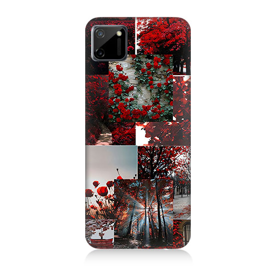 Realme C11 Uyumlu Kırmızı Orman  Kapak Kılıf 