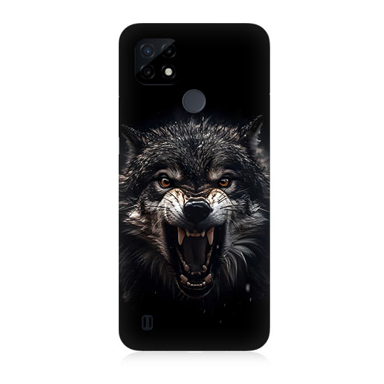 Realme C21 Uyumlu Savaşçı Kurt  Kapak Kılıf 