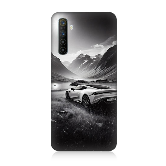 Realme X2 Uyumlu Dağ Yolunda Araba  Kapak Kılıf 
