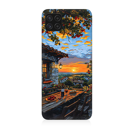 Samsung Galaxy A22 Uyumlu Gün Batımı  Kapak Kılıf 