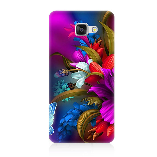 Samsung Galaxy A5 2016 Renkli Çiçek  Kapak Kılıf 