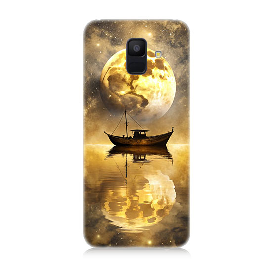 Samsung Galaxy A6 Uyumlu Ay Ve Tekne  Kapak Kılıf 