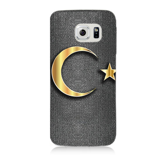 Samsung Galaxy S6 Altın Türk Bayrağı  Kapak Kılıf 