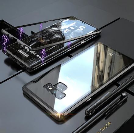 Samsung S8-S9-NOTE8-NOTE9 Mıknatıslı 360 Koruma Metal Cam Kılıf