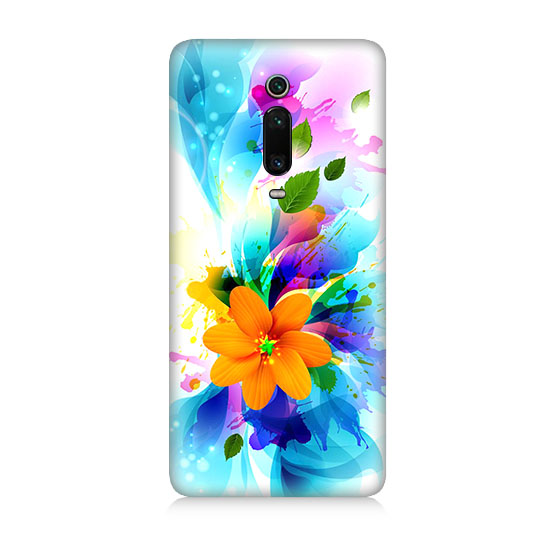 Xiaomi Mi 9T Renk Sarmalı Çiçekler  Kapak Kılıf 